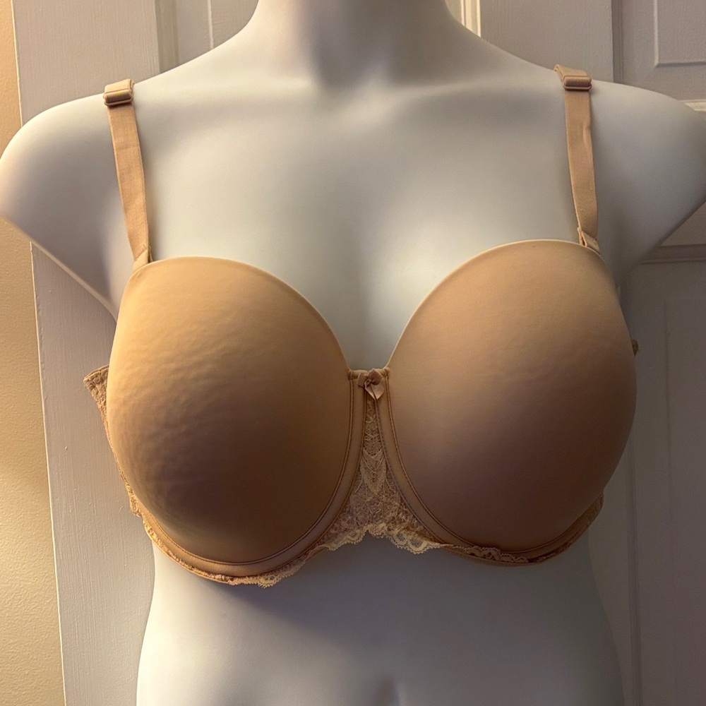 Auden Tan Lace Accent Bra 42DD!